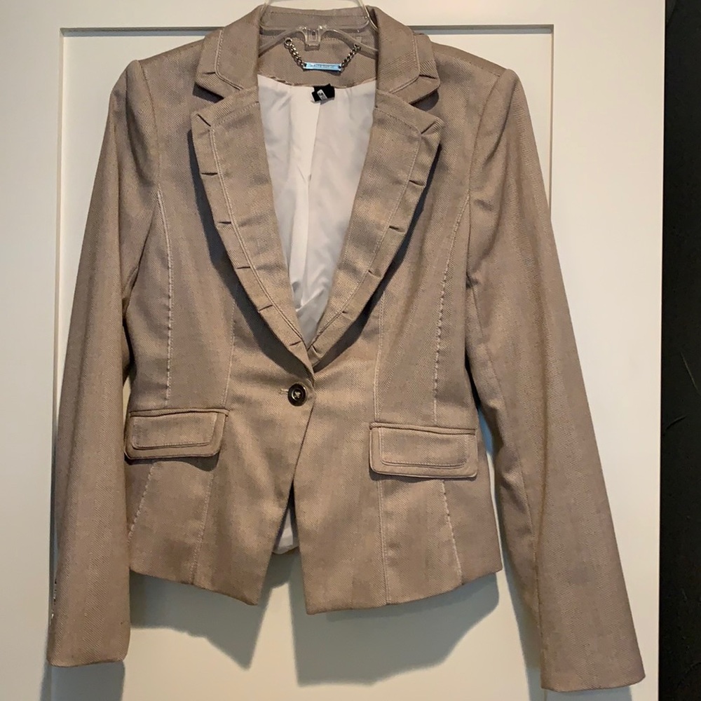 White House Black Market Taupe Suit Jacket